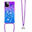 Funda Silicona Carcasa Goma Bling-Bling con Acollador Cordon Lanyard YB1 para Motorola Moto G Power 5G (2023)