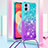 Funda Silicona Carcasa Goma Bling-Bling con Acollador Cordon Lanyard YB1 para Samsung Galaxy F04