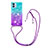 Funda Silicona Carcasa Goma Bling-Bling con Acollador Cordon Lanyard YB1 para Samsung Galaxy M04