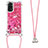 Funda Silicona Carcasa Goma Bling-Bling con Acollador Cordon Lanyard YB1 para Xiaomi Redmi Note 11 4G (2022)