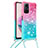 Funda Silicona Carcasa Goma Bling-Bling con Acollador Cordon Lanyard YB1 para Xiaomi Redmi Note 12S