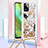 Funda Silicona Carcasa Goma Bling-Bling con Acollador Cordon Lanyard YB2 para Motorola Moto G Power 5G (2023)