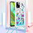 Funda Silicona Carcasa Goma Bling-Bling con Acollador Cordon Lanyard YB2 para Motorola Moto G Power 5G (2023)