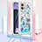 Funda Silicona Carcasa Goma Bling-Bling con Acollador Cordon Lanyard YB2 para Motorola Moto G Stylus (2023) 4G