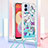 Funda Silicona Carcasa Goma Bling-Bling con Acollador Cordon Lanyard YB2 para Samsung Galaxy F04