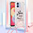 Funda Silicona Carcasa Goma Bling-Bling con Acollador Cordon Lanyard YB2 para Samsung Galaxy M04