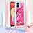 Funda Silicona Carcasa Goma Bling-Bling con Acollador Cordon Lanyard YB2 para Samsung Galaxy M04