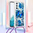 Funda Silicona Carcasa Goma Bling-Bling con Acollador Cordon Lanyard YB2 para Samsung Galaxy Quantum4 5G