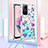 Funda Silicona Carcasa Goma Bling-Bling con Acollador Cordon Lanyard YB2 para Xiaomi Redmi Note 12S