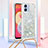 Funda Silicona Carcasa Goma Bling-Bling con Acollador Cordon Lanyard YB3 para Samsung Galaxy F04