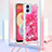 Funda Silicona Carcasa Goma Bling-Bling con Acollador Cordon Lanyard YB3 para Samsung Galaxy F04