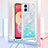 Funda Silicona Carcasa Goma Bling-Bling con Acollador Cordon Lanyard YB3 para Samsung Galaxy F04