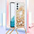 Funda Silicona Carcasa Goma Bling-Bling con Acollador Cordon Lanyard YB3 para Samsung Galaxy Quantum4 5G