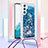 Funda Silicona Carcasa Goma Bling-Bling con Acollador Cordon Lanyard YB3 para Samsung Galaxy Quantum4 5G