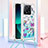 Funda Silicona Carcasa Goma Bling-Bling con Acollador Cordon Lanyard YB3 para Xiaomi Mi 13T 5G