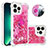 Funda Silicona Carcasa Goma Bling-Bling con Anillo de dedo Soporte S01 para Apple iPhone 13 Pro