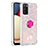 Funda Silicona Carcasa Goma Bling-Bling con Anillo de dedo Soporte S01 para Samsung Galaxy A02s