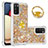 Funda Silicona Carcasa Goma Bling-Bling con Anillo de dedo Soporte S01 para Samsung Galaxy A03s