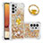 Funda Silicona Carcasa Goma Bling-Bling con Anillo de dedo Soporte S01 para Samsung Galaxy A32 4G