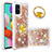 Funda Silicona Carcasa Goma Bling-Bling con Anillo de dedo Soporte S01 para Samsung Galaxy A51 4G