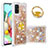 Funda Silicona Carcasa Goma Bling-Bling con Anillo de dedo Soporte S01 para Samsung Galaxy A71 4G A715