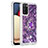 Funda Silicona Carcasa Goma Bling-Bling con Anillo de dedo Soporte S01 para Samsung Galaxy F02S SM-E025F