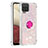 Funda Silicona Carcasa Goma Bling-Bling con Anillo de dedo Soporte S01 para Samsung Galaxy F12