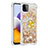 Funda Silicona Carcasa Goma Bling-Bling con Anillo de dedo Soporte S01 para Samsung Galaxy F42 5G