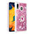 Funda Silicona Carcasa Goma Bling-Bling con Anillo de dedo Soporte S01 para Samsung Galaxy M10S