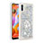 Funda Silicona Carcasa Goma Bling-Bling con Anillo de dedo Soporte S01 para Samsung Galaxy M11