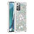 Funda Silicona Carcasa Goma Bling-Bling con Anillo de dedo Soporte S01 para Samsung Galaxy Note 20 5G