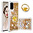 Funda Silicona Carcasa Goma Bling-Bling con Anillo de dedo Soporte S01 para Samsung Galaxy S20