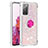 Funda Silicona Carcasa Goma Bling-Bling con Anillo de dedo Soporte S01 para Samsung Galaxy S20 FE 4G