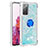 Funda Silicona Carcasa Goma Bling-Bling con Anillo de dedo Soporte S01 para Samsung Galaxy S20 FE 4G