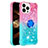 Funda Silicona Carcasa Goma Bling-Bling con Anillo de dedo Soporte S02 para Apple iPhone 13 Pro Max