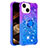 Funda Silicona Carcasa Goma Bling-Bling con Anillo de dedo Soporte S02 para Apple iPhone 15