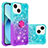 Funda Silicona Carcasa Goma Bling-Bling con Anillo de dedo Soporte S02 para Apple iPhone 15