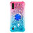 Funda Silicona Carcasa Goma Bling-Bling con Anillo de dedo Soporte S02 para Samsung Galaxy A01 SM-A015