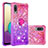 Funda Silicona Carcasa Goma Bling-Bling con Anillo de dedo Soporte S02 para Samsung Galaxy A02