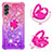 Funda Silicona Carcasa Goma Bling-Bling con Anillo de dedo Soporte S02 para Samsung Galaxy A04s