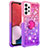 Funda Silicona Carcasa Goma Bling-Bling con Anillo de dedo Soporte S02 para Samsung Galaxy A13 4G