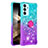 Funda Silicona Carcasa Goma Bling-Bling con Anillo de dedo Soporte S02 para Samsung Galaxy A15 4G