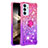 Funda Silicona Carcasa Goma Bling-Bling con Anillo de dedo Soporte S02 para Samsung Galaxy A15 4G