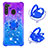 Funda Silicona Carcasa Goma Bling-Bling con Anillo de dedo Soporte S02 para Samsung Galaxy A21