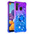 Funda Silicona Carcasa Goma Bling-Bling con Anillo de dedo Soporte S02 para Samsung Galaxy A21