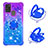 Funda Silicona Carcasa Goma Bling-Bling con Anillo de dedo Soporte S02 para Samsung Galaxy A21s