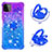 Funda Silicona Carcasa Goma Bling-Bling con Anillo de dedo Soporte S02 para Samsung Galaxy A22s 5G