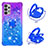 Funda Silicona Carcasa Goma Bling-Bling con Anillo de dedo Soporte S02 para Samsung Galaxy A32 5G