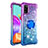 Funda Silicona Carcasa Goma Bling-Bling con Anillo de dedo Soporte S02 para Samsung Galaxy A41