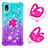 Funda Silicona Carcasa Goma Bling-Bling con Anillo de dedo Soporte S02 para Samsung Galaxy M01 Core